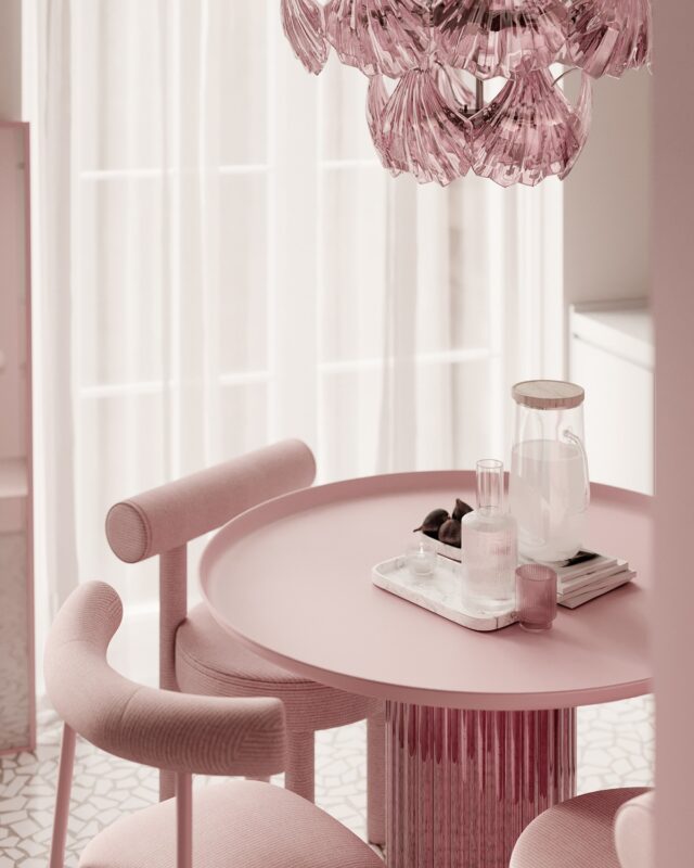 light-pink-round-dining-table